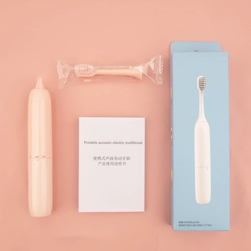 Electric Toothbrush for Adult, 6600RPM, with 1 Brush Head, Battery Powered Portable Electric Toothbrush for Travel Home