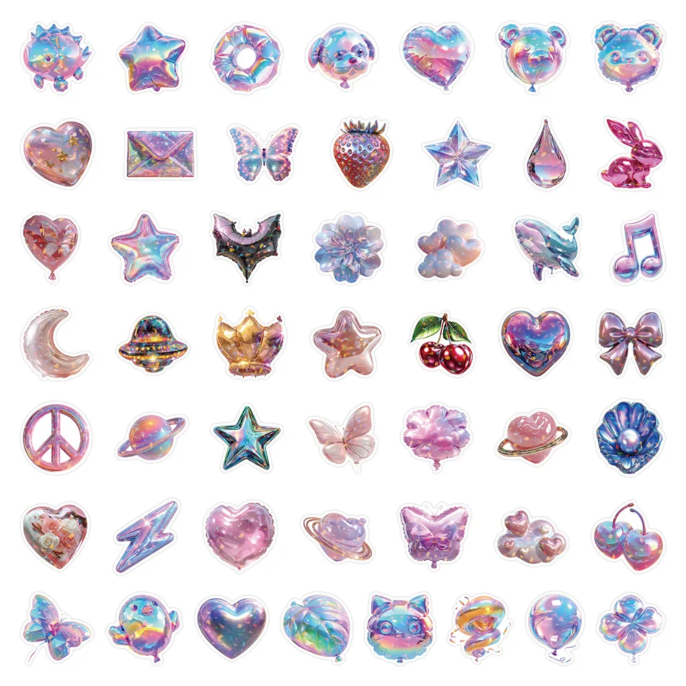 10/30/50PCS การ์ตูนน่ารัก 3D บอลลูนการ์ตูนที่มีสีสัน Graffiti สติกเกอร์ตกแต่งถ้วยน้ําแล็ปท็อปกระเป๋าเดินทางกันน้ํา Decal ของเล่น