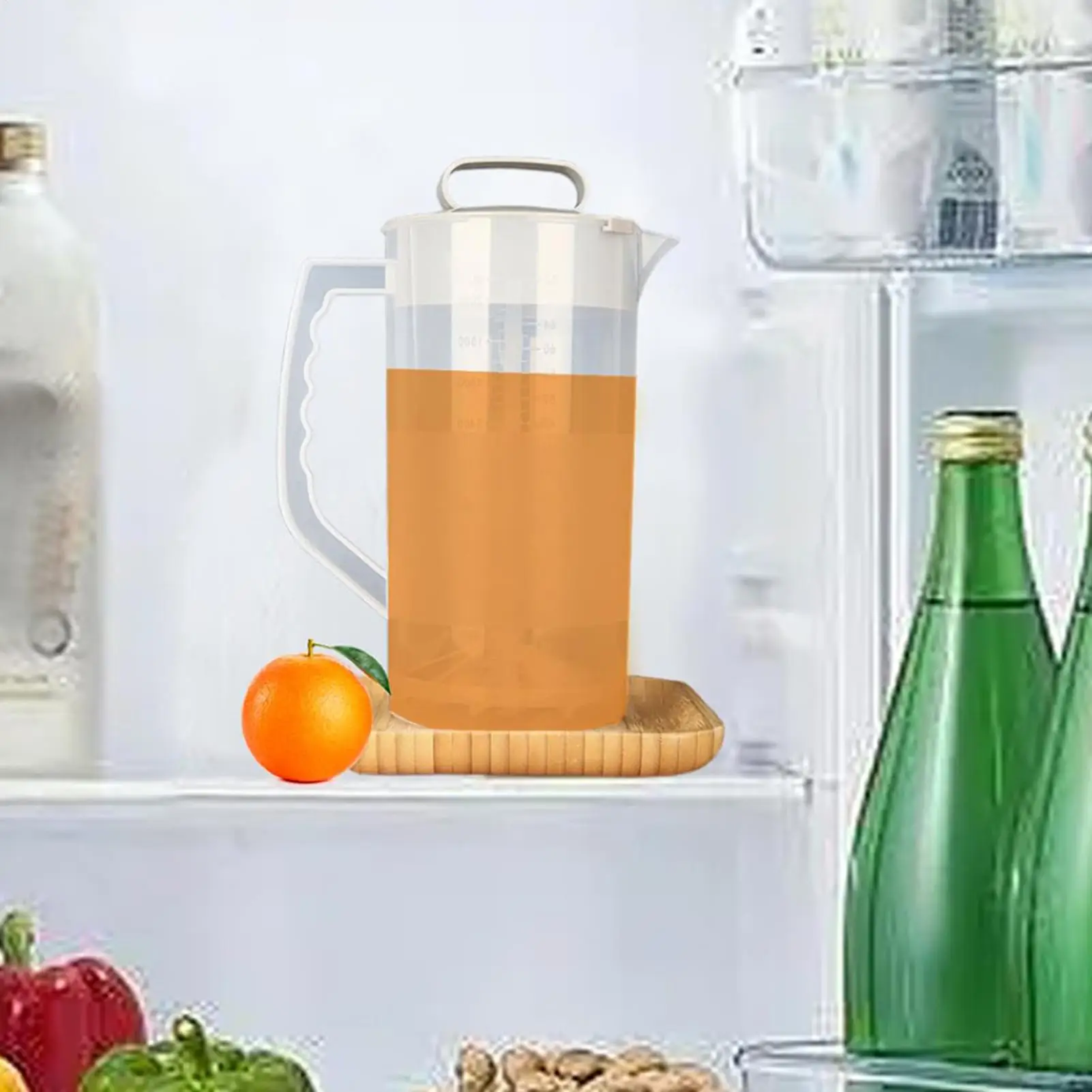 Mixing Pitcher for Drinks 2000ml Mixing Water Pitcher with Lid Wide Mouth Juice Mixing Container Tea Pitcher Juice Container