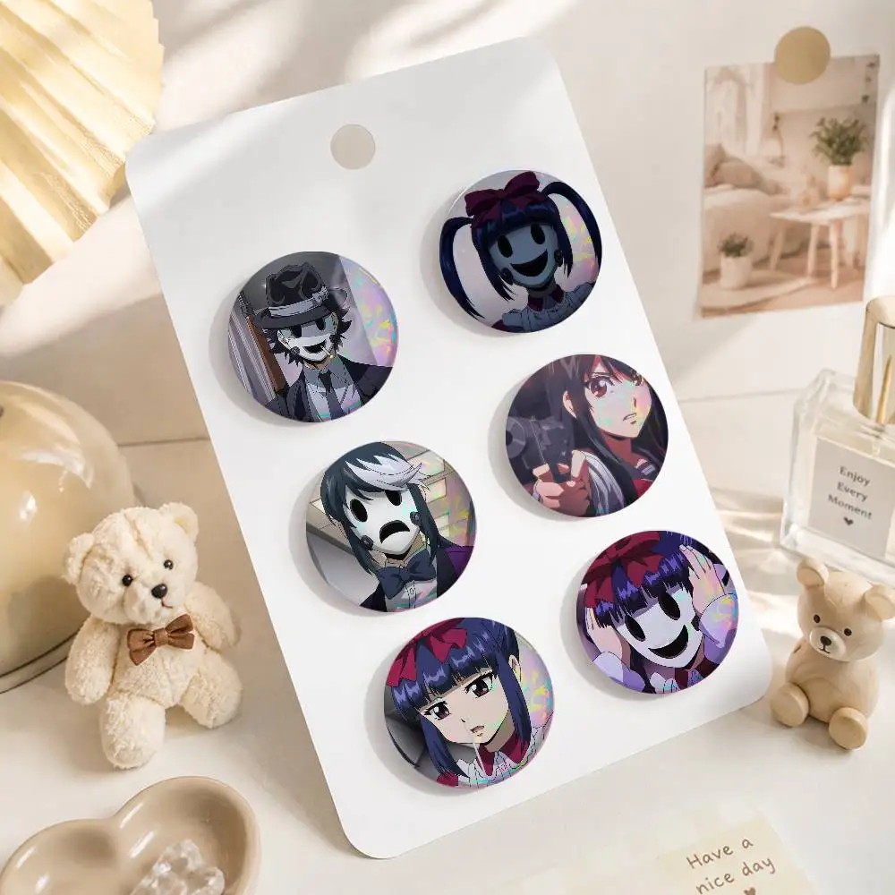 A-H-High-Rise-e I-Invasion Snap-in Pins Cartoon Character Round Creative Brooches For Backpack Accessories Jewelry Gifts