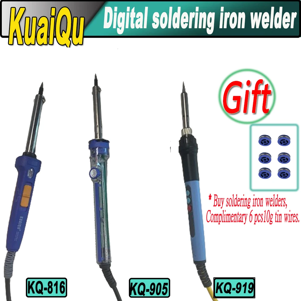 

60W Electric Soldering Iron Adjustable Temperature Digital Display Electronic Welding Repair Tools With Solder Tin Iron Tips