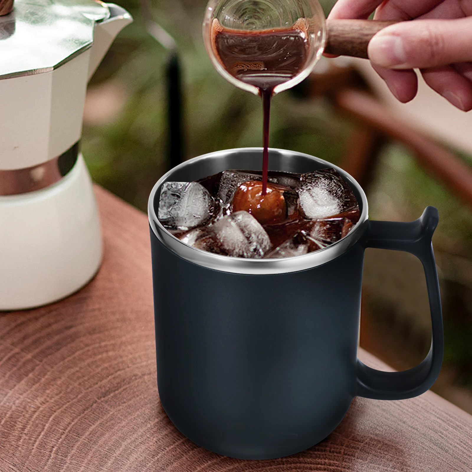 

Multifunctional Cup Lid Water Camping Mug Coffee Cups Stainless Steel Insulated Large Capacity Temperature Retention Secure