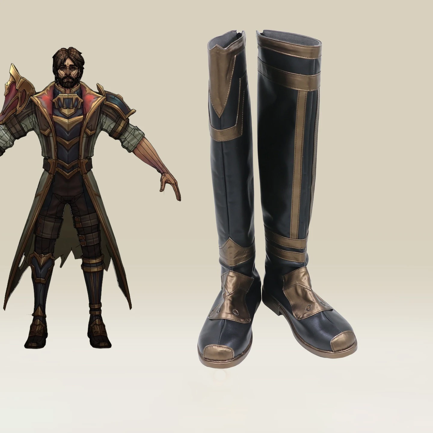 Arcane Jayce Cosplay Shoes PU Leather Shoes Halloween Carnival Boots Anime Accessories Cosplay Props Custom Made - Image 2