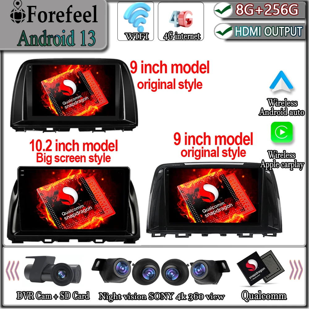 Android 12 For Mazda CX5 CX-5 CX 5 2012 - 2015 For Mazda 6 3 ATZ GL GJ 2012 – 2017 Multimedia Navigation GPS Player Car Radio BT