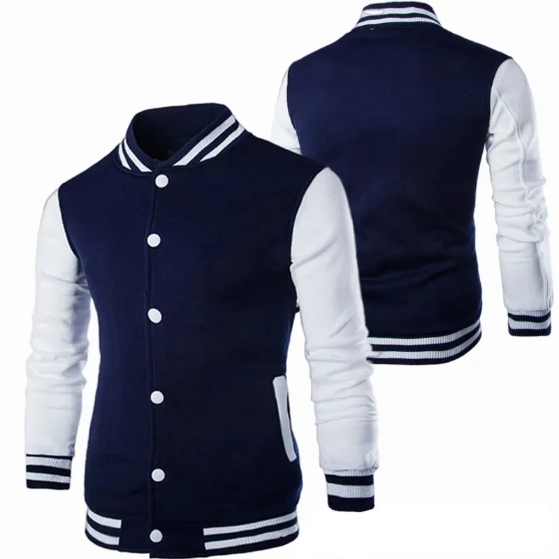 Fashion Slim Fit Baseball Men's Coat Personalized Casual Sports Male Jacket  New Printed Stand Up Collar Cardigan Outwear 2023