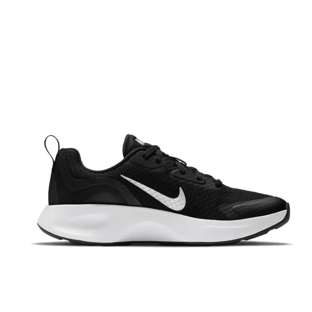 Nike-Wearallday baskets homme et femme, chaussures de course basses, décontractées, légères, respirantes, noires et blanches