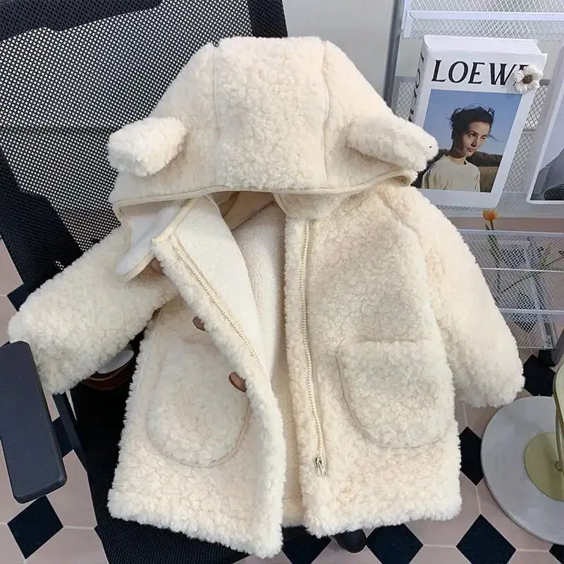 

Куртка, одежда для девочек, пальто для маленьких девочек от 1 до 7 лет, зимняя куртка, детское флисовое толстое теплое пальто, детская верхняя одежда с капюшоном