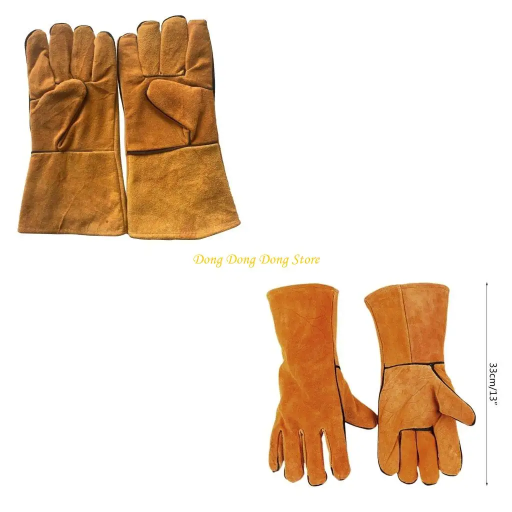 

Высокопрочные сварочные перчатки держатели горшок с тепловой и огненной кожей для духовки, гриля, барбекю, печи, плиты, камина