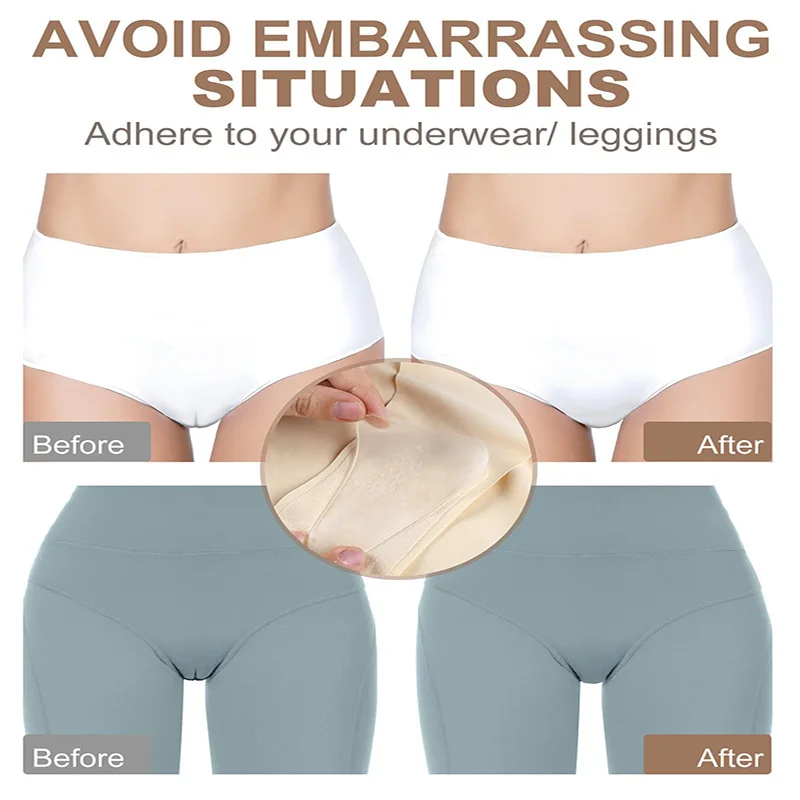 Women's Summer Intimate Stickers Hump Toe Silicone Invisible Self-adhesive Seamless Underwear Swimming Pads Yoga Exercises