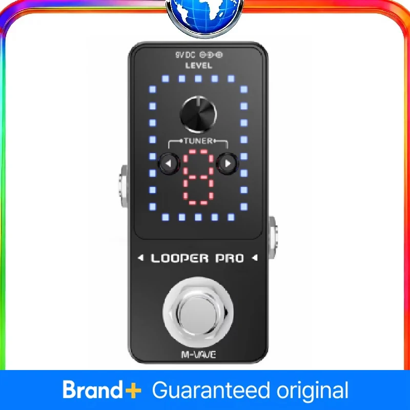 

M-VAVE LOOPER PRO Guitar Loop Effect Pedal 9 Loops Total 40 Minutes Unlimited Recording Time Overdubs High Precision Tuner