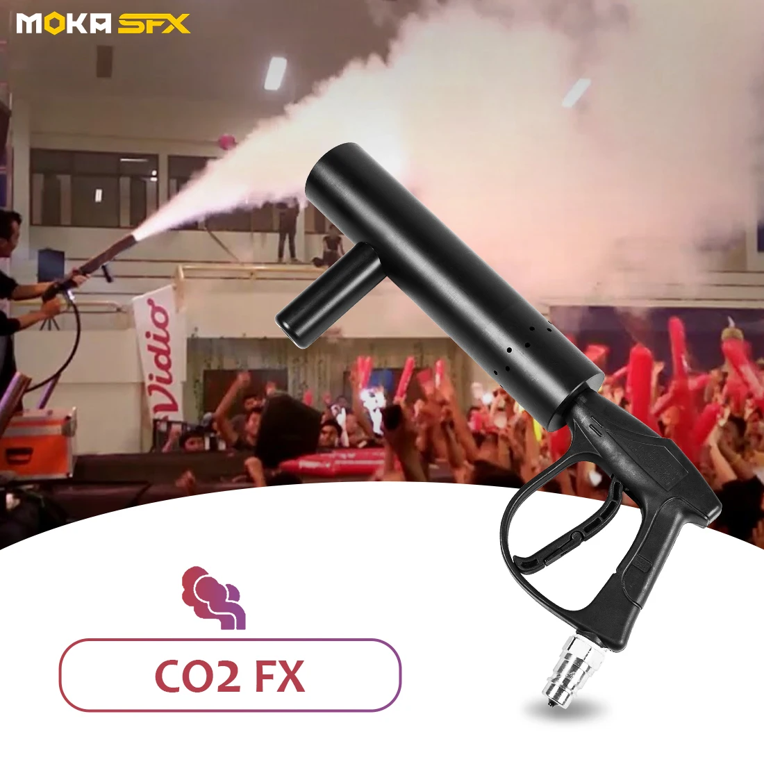 Mini pistola de fumaça CO2 DJ MK-C07 jato de CO2