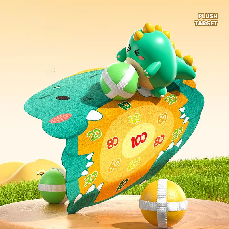 Pistolet do rzucania piłek z dinozaurami strzelanka do tarczy strzeleckiej na imprezę zabawki sportowe na świeżym powietrzu dla dzieci tablica interaktywna gry