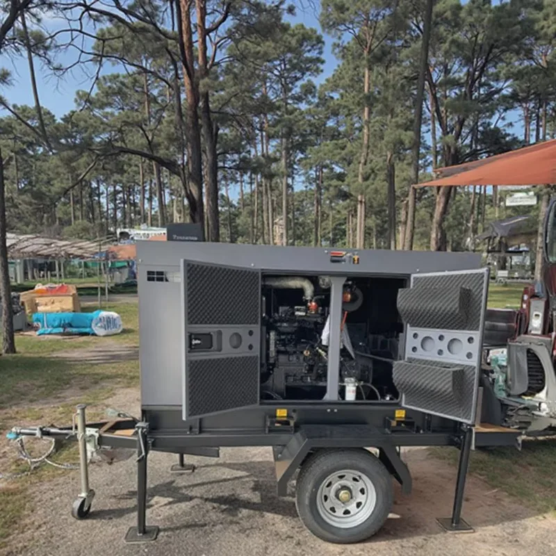Customized New 60kw-160kw Movable 40kw-150kva 240v/230v Trailer Type Silent Diesel Generator Set Diesel Engine