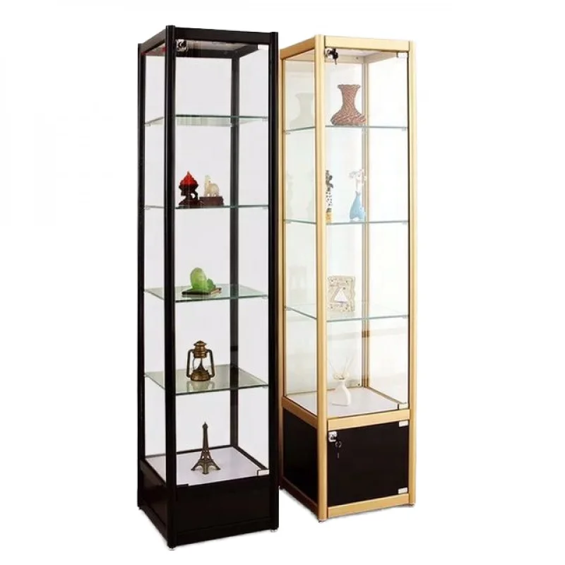 2025customized.Cheap Price Aluminum Glass Display Cabinet Multi-layer Display Showcase Retail Tower Showcase