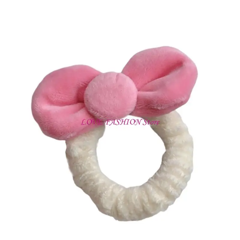 

Furry Bowknot Hair Clip Women Girl Fashion Elastic Scrunchies Ponytail Holder Female Hair Bows Theme Party Headpieces Y166