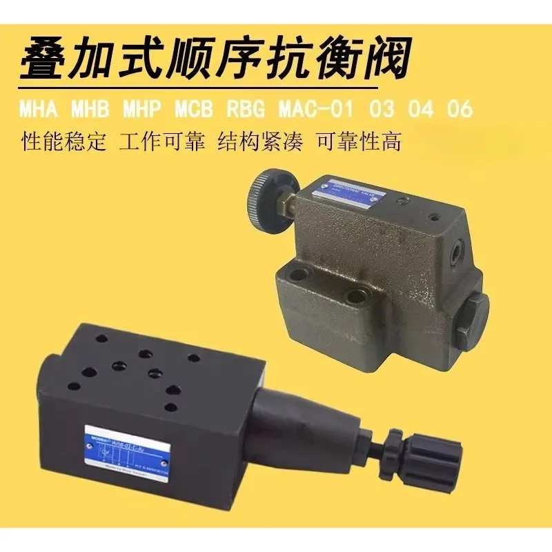 MHP Hydraulic MHB Sequential MHB Superposition MHA-01-H-30 Type MCB-02 Balanced RBG Counterbalance 03 Valve 04 06