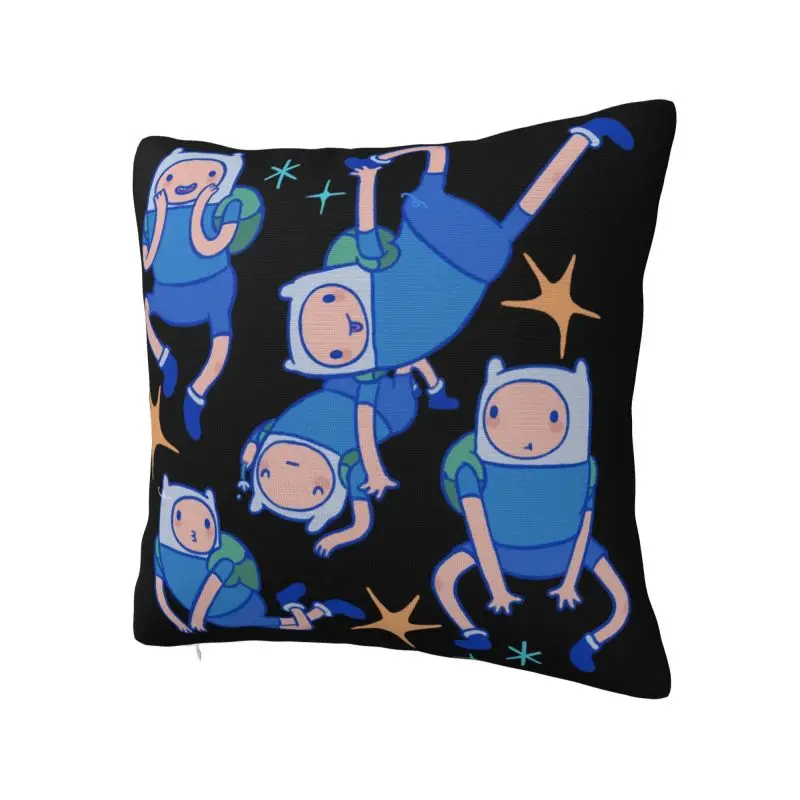 Custom Finn Wallpaper Cartoon Cushion Cover Home Decorative Print A-Adventure Time Throw Pillow Case for Sofa Two Side