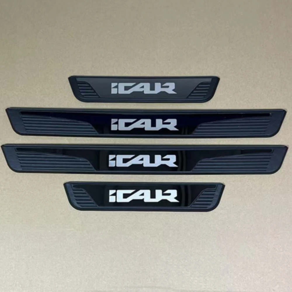 

For iCAUR V23 03T V27 03 2025 2026 2027 Door Sill Plate Strip Stainless Steel Plastic Cover Car Stickers 3D Interiors Auto Parts