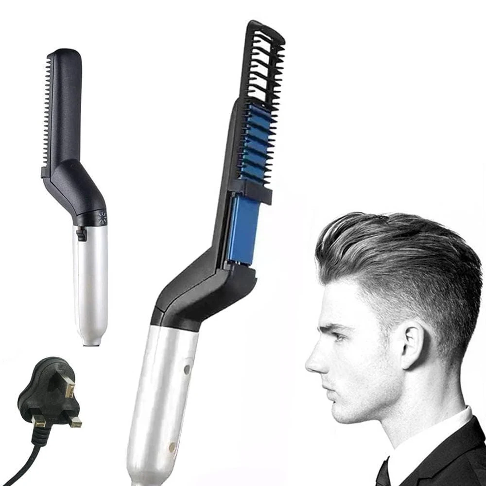 Modelador de Cabelo Masculino Portátil para Alisar e Fazer Cachos, Barba e Cabelo, Aquecimento Rápido para Viagens