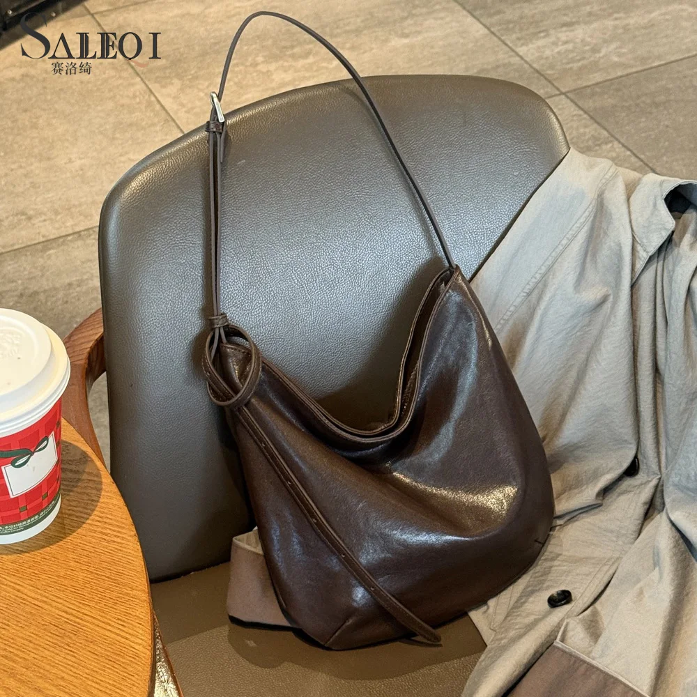 

Genuine Grade Cow Leather Women Shoulder Crossbody Bag Luxury Designer Brand Soft Cowhide Female Tote Underarm Bag for Woman New