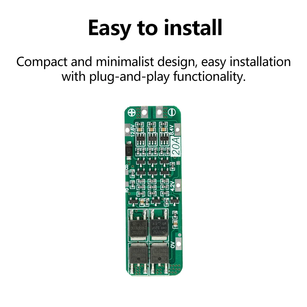 3S 12.6V 20A Lithium Battery Protection Board BMS Module for 18650 Li-ion Cells