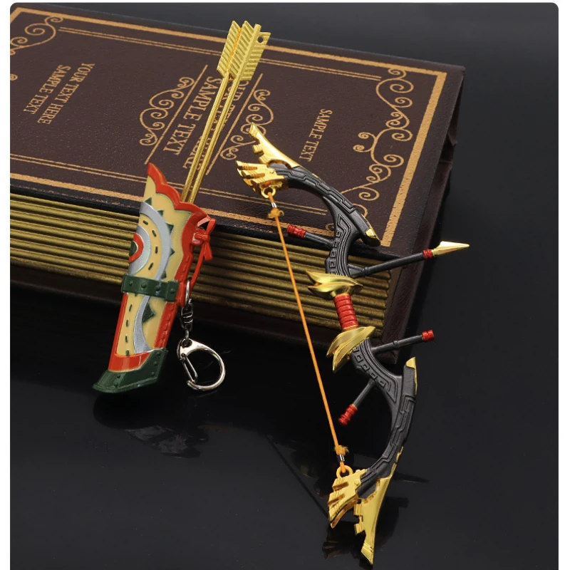 The Legend of Zelda Weapon 17cm Great Eagle Bow Weapon Set Game Metal Katana Sword Model Keychain Collection Crafts Toy Gift Boy