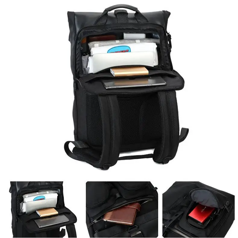 حقيبة ظهر عصرية للركاب للرجال، حقيبة نايلون أنيقة ذات سعة كبيرة للعمل ورحلات عطلة نهاية الأسبوع 232388 #3