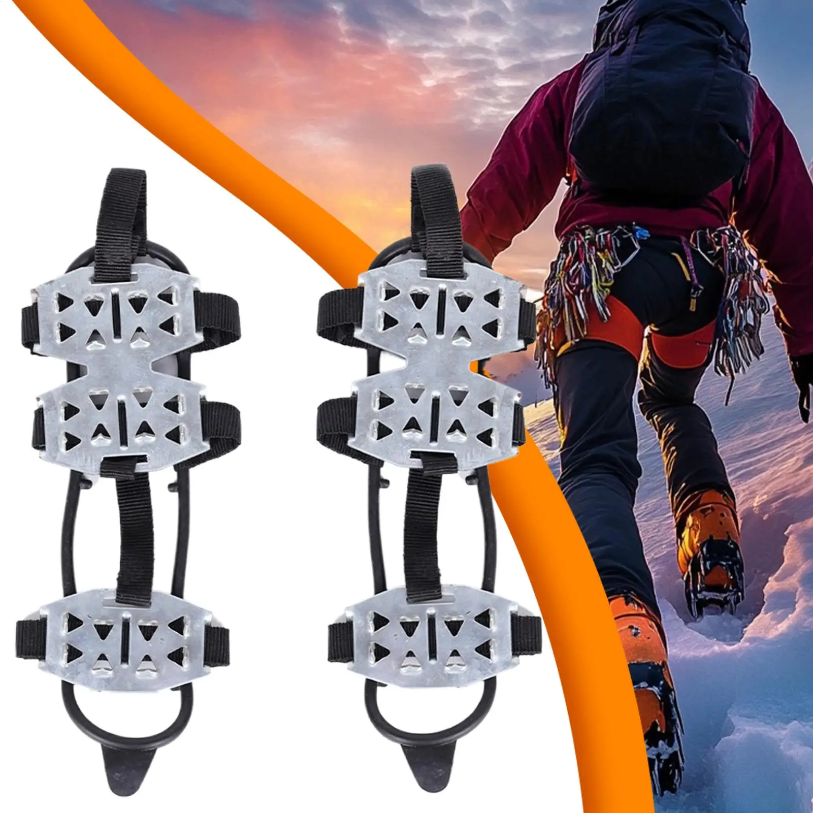 雪や氷用の靴スパイク 滑り止めアイゼン グリッパー ハイキングスパイク 冬のハイキング 登山 釣り トレッキング アウトドア用