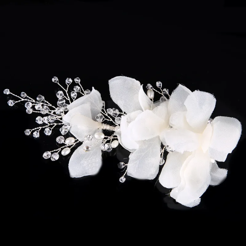 handmade crystal flower bridal headpiece - perfect hair clip accessory for wedding dresses and bridal styles