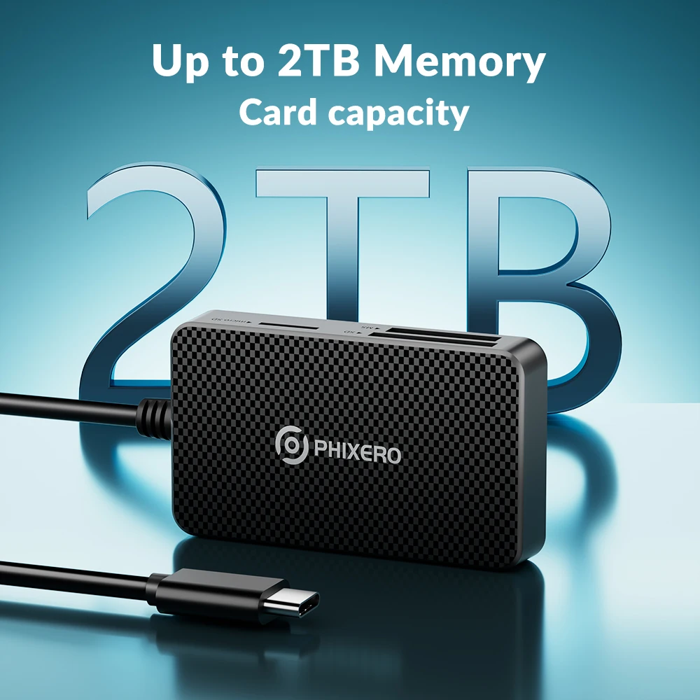 PHIXERO USB A Type C 3.0 Memory Card Reader Multi Lector Adapter for Micro SD SDHC SDXC MMC TF CF MS Pro Duo Stick Switch Camera