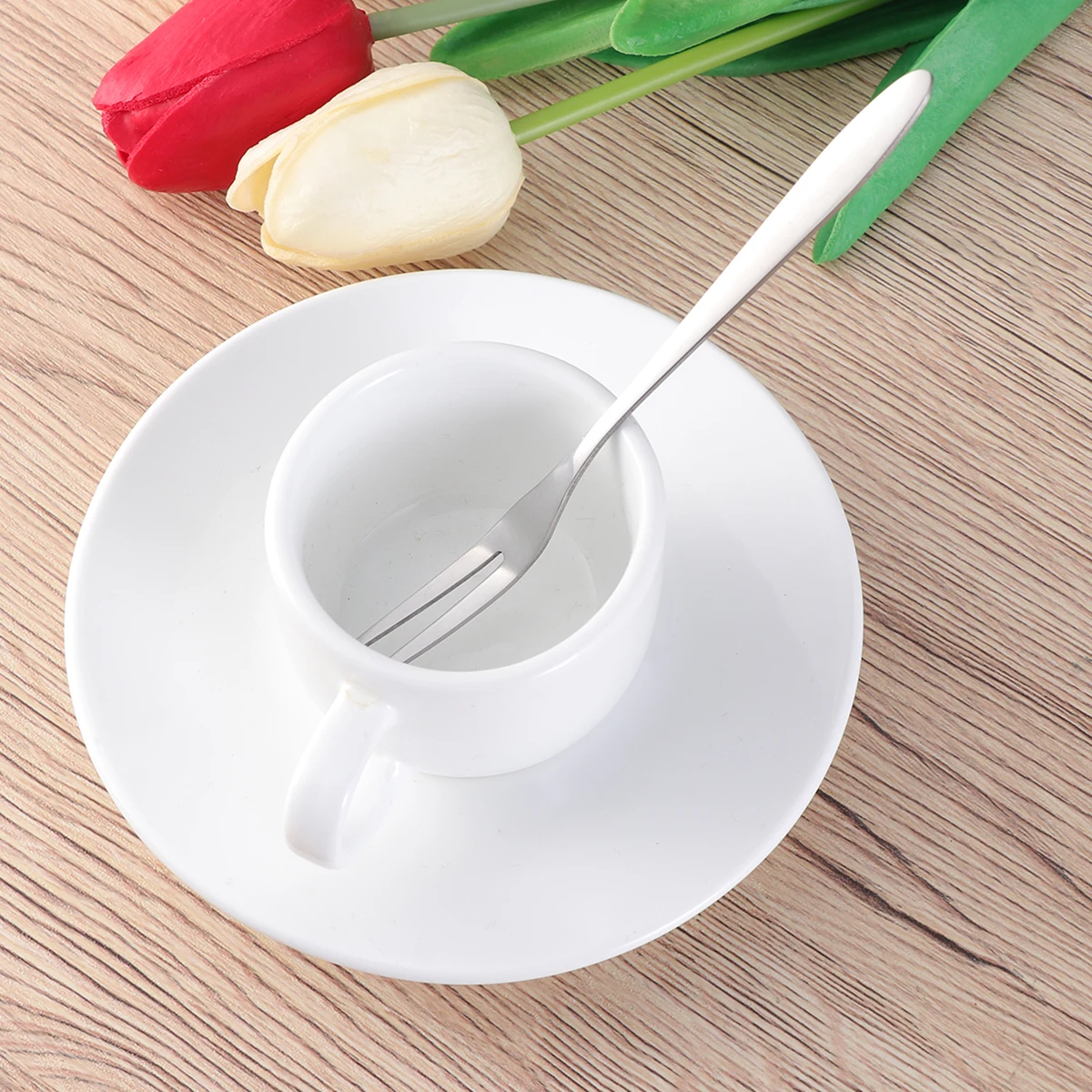 

5pcs Stainless Steel Fruit Polished Dishwasher Safe For Cake Dessert Appetizer Home Restaurant Use Cocktail Forks Seafood