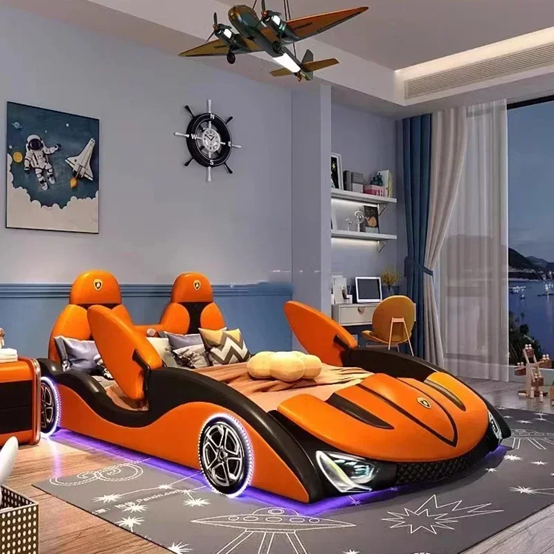 

Kids Custom Modern Bed European Bedroom Designer Sleeping Luxury Bed Children Human Muebles Para Dormitorio Nordic Furniture