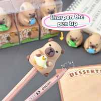 Capybara Pencil Sharpener Cartoon Cute Portable Mini Pencil Sharpener Students Stationery School Supplies Gifts