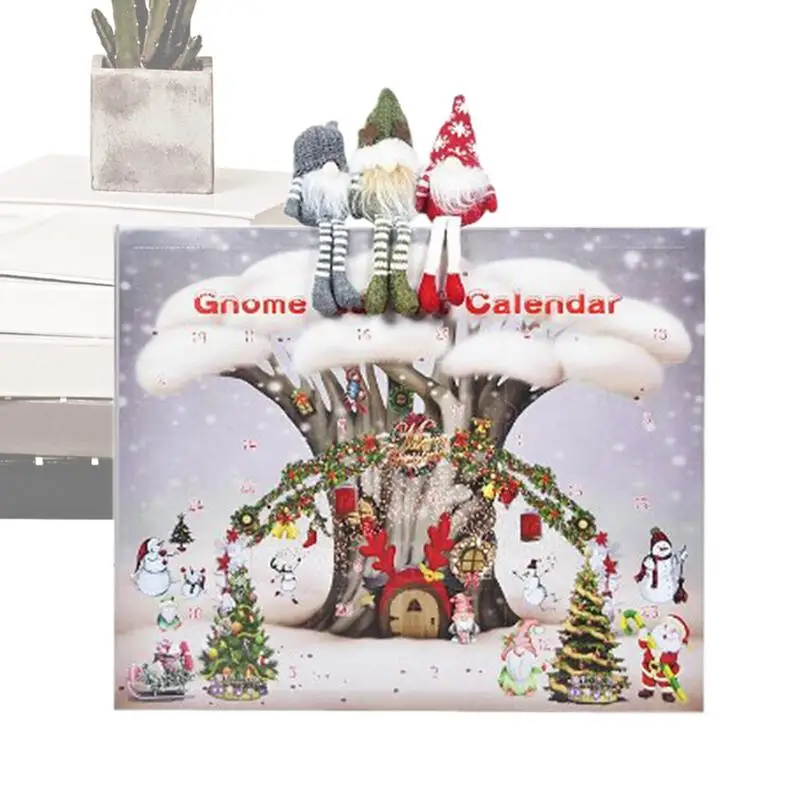 

Christmas Calendar Christmas Gnome Advent Calendar Decoration Props Gnome Dolls Countdown Calendar Home Gift Festival Decoration