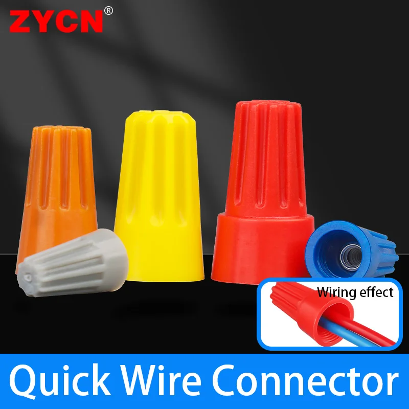 

Fast Wire Connector P1 P2 P3 P4 P6 Electrical Insulated Twist Crimp Terminal AWG22-10 Nut Spring End Cap Rotating Splicing