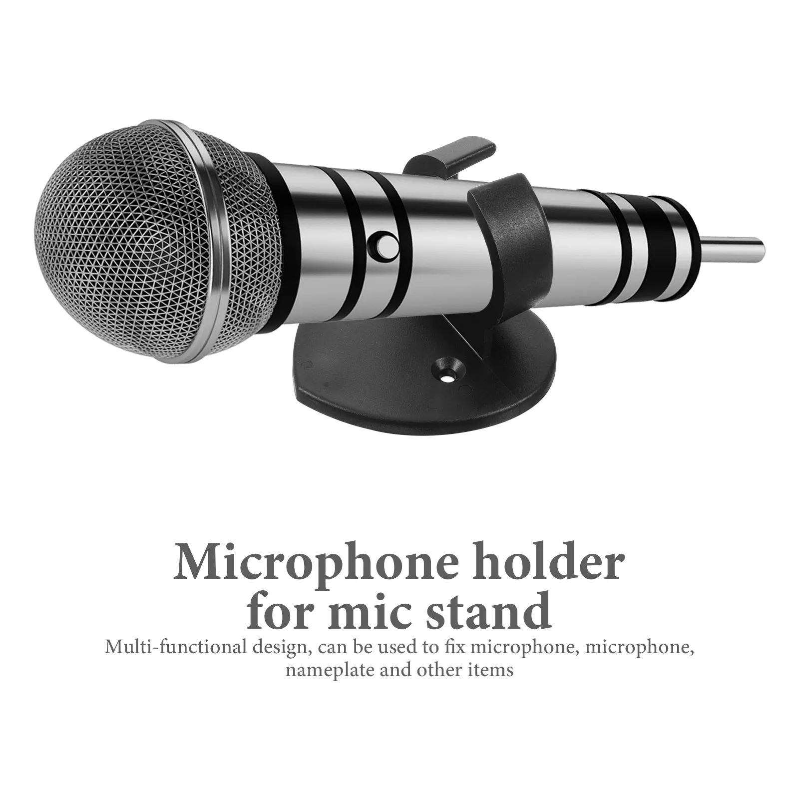 

6pcs Microphone Clips Mic Holder Wall Mount Microphone Wall Clip Heart Shaped Roll KTV Accessories Bracket