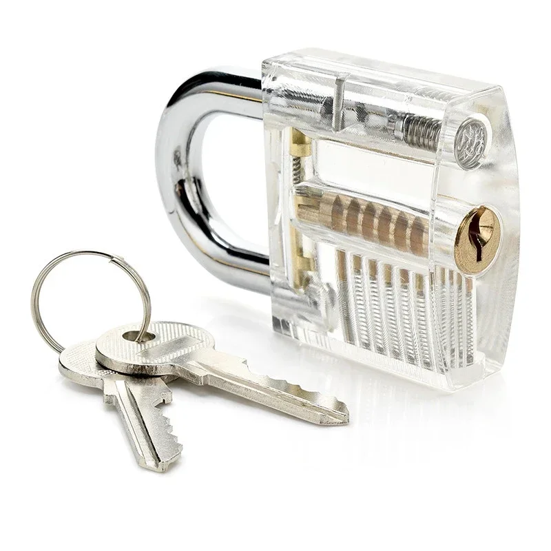 3/5/7PCS Set Combination Practice Padlock Transparent Locks Locksmith Training Tools Visible Lock Pick Sets Practicing Skill