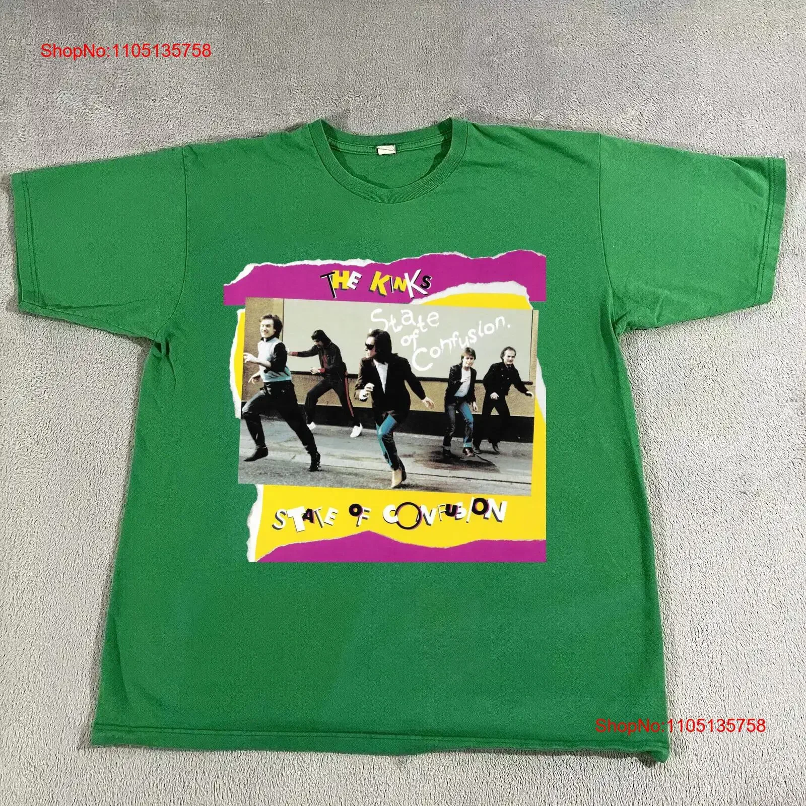 

The Kinks Band State of Confusion T SHIRT FULL SIZE S 5XL vintage Washed streetwear Stretched Unisex Slightly fashion Stylish