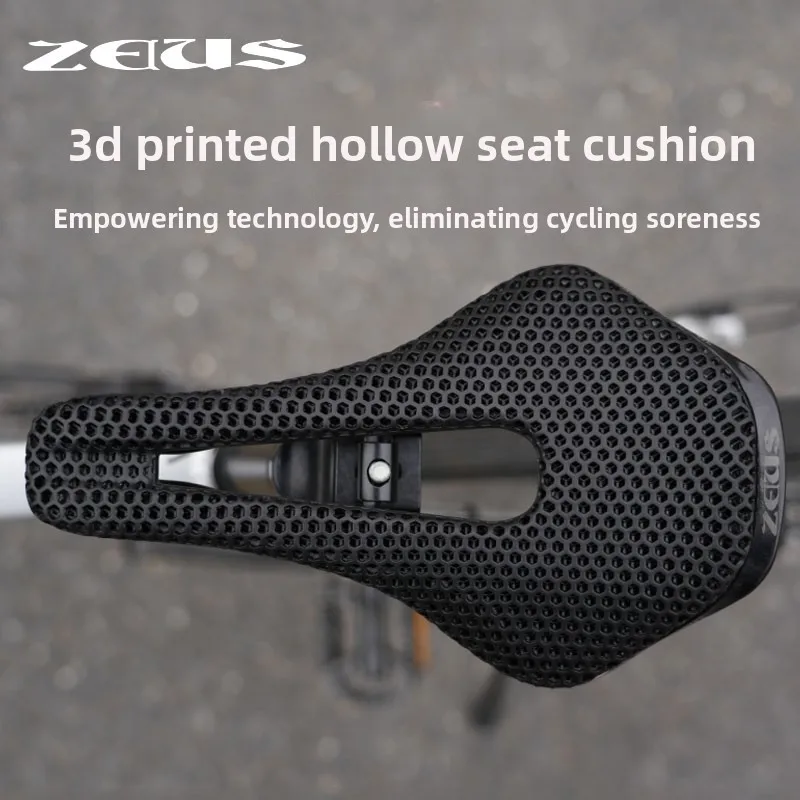 

ZEIUS Zeus 3D Printed Carbon Fiber Hollow Bike Saddle for MTB Road Cycling Comfort Pain Relief