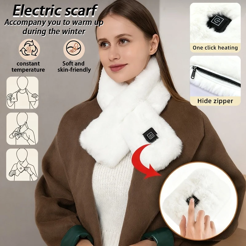 

Graphene intelligent heating scarf USB charging version for men and women providing warmth neck protection and cold resistance