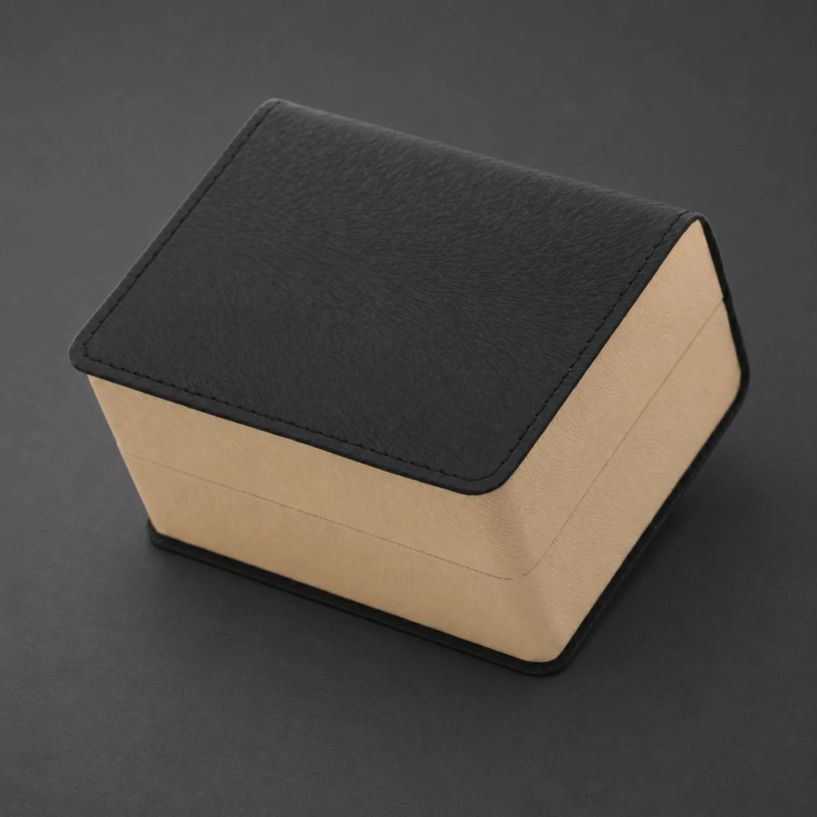 

PU Leather Watch Box Beige Watch Display Box Accessory Storage Soft Lining Compact
