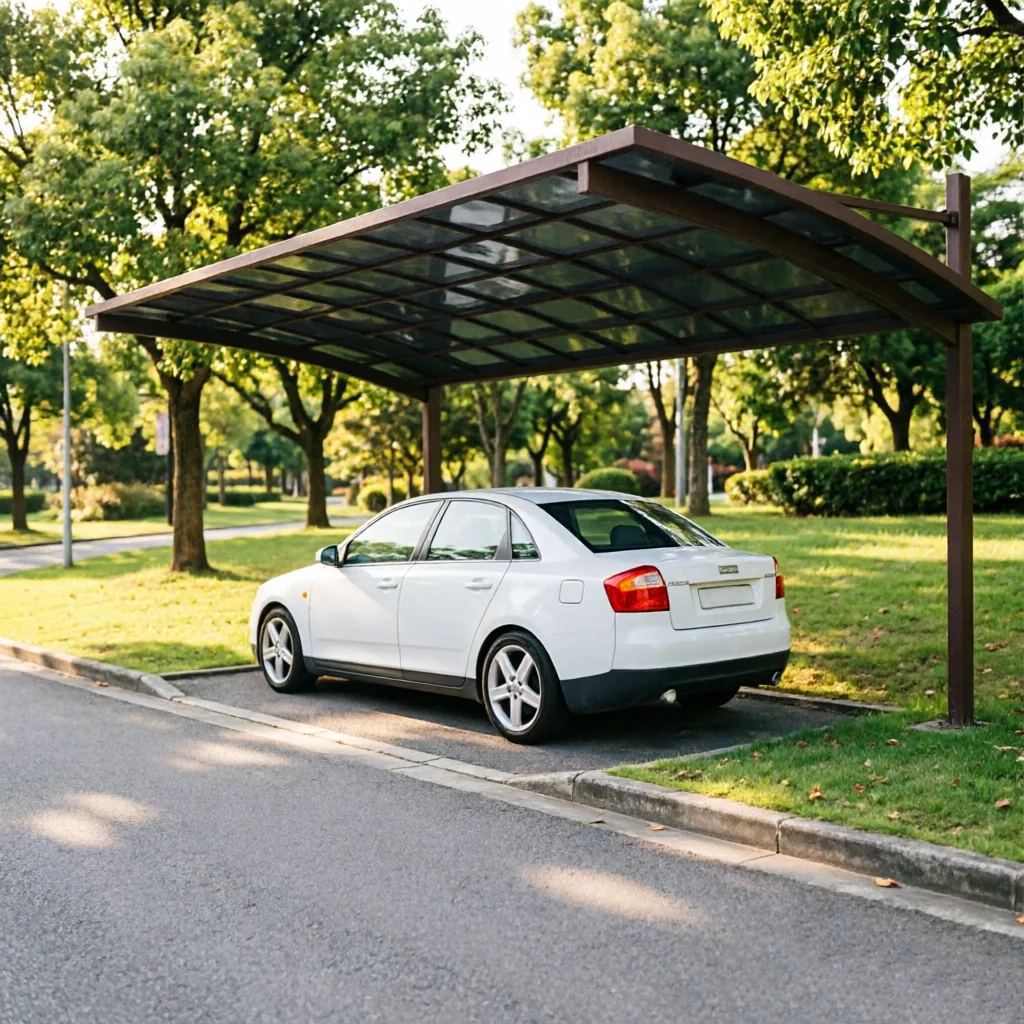 Commercial Use Residential Area Park Outdoor Car Parking Independent Installation Carport Corrosion Resistant Car Shelter
