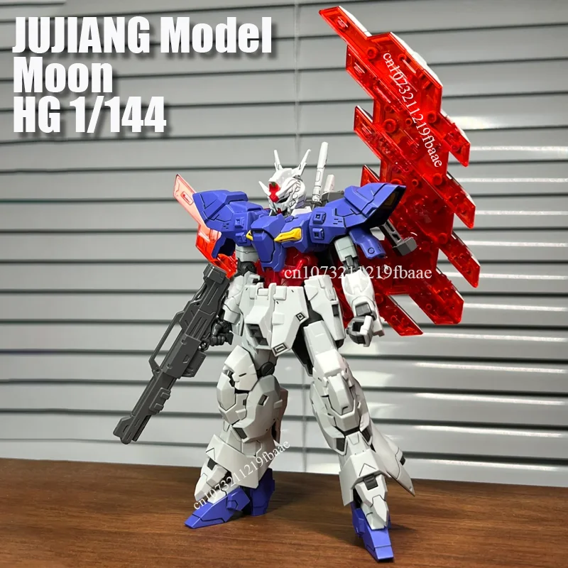 En Stock JUJIANG modelo Luna HG 1/144 AMS-123X-X Rifle largo equipado Kits de modelos de ensamblaje figuras de acción Robot Mecha regalos para niños