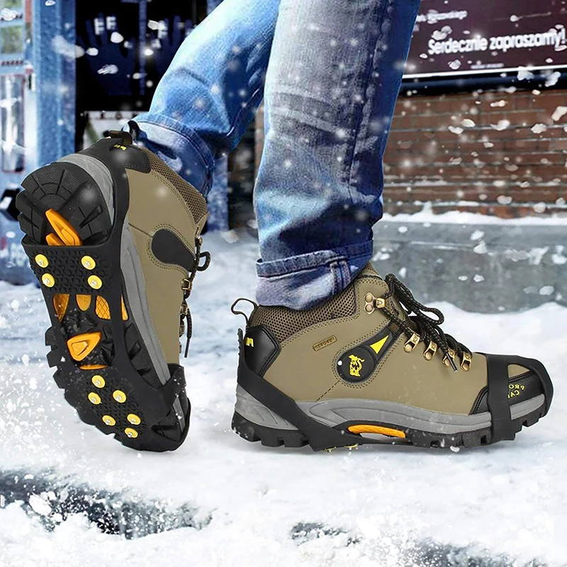 Sport Shoes Cover For Women Men Boots Cover 10-Stud Snow Ice Claw Climbing Anti Slip Spikes Grips Crampon Cleats