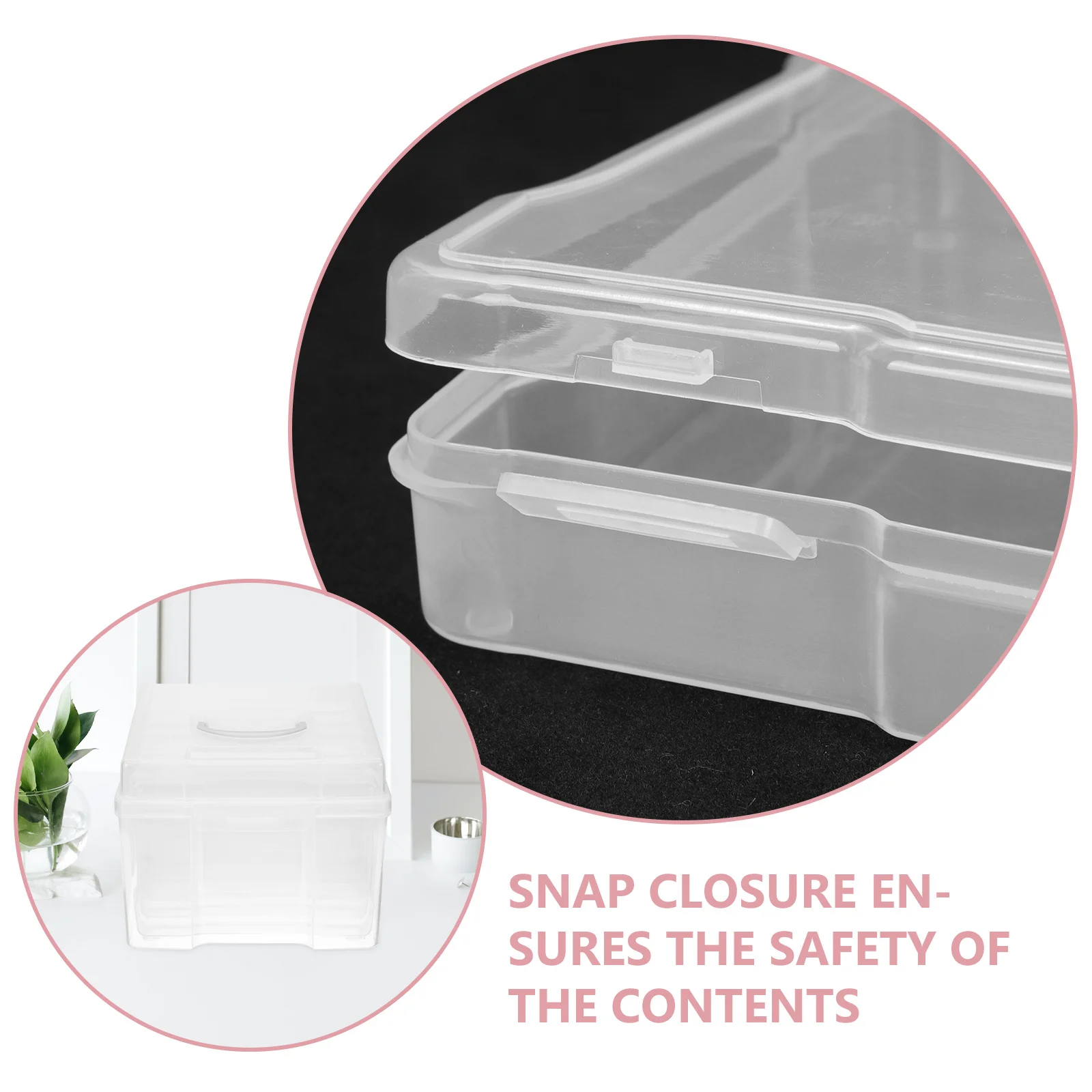 

1 Set Transparent Plastic Photo Storage Box For Small Parts Fasteners Screws Nails Bolts Greeting Cards Craft Supplies Organizer