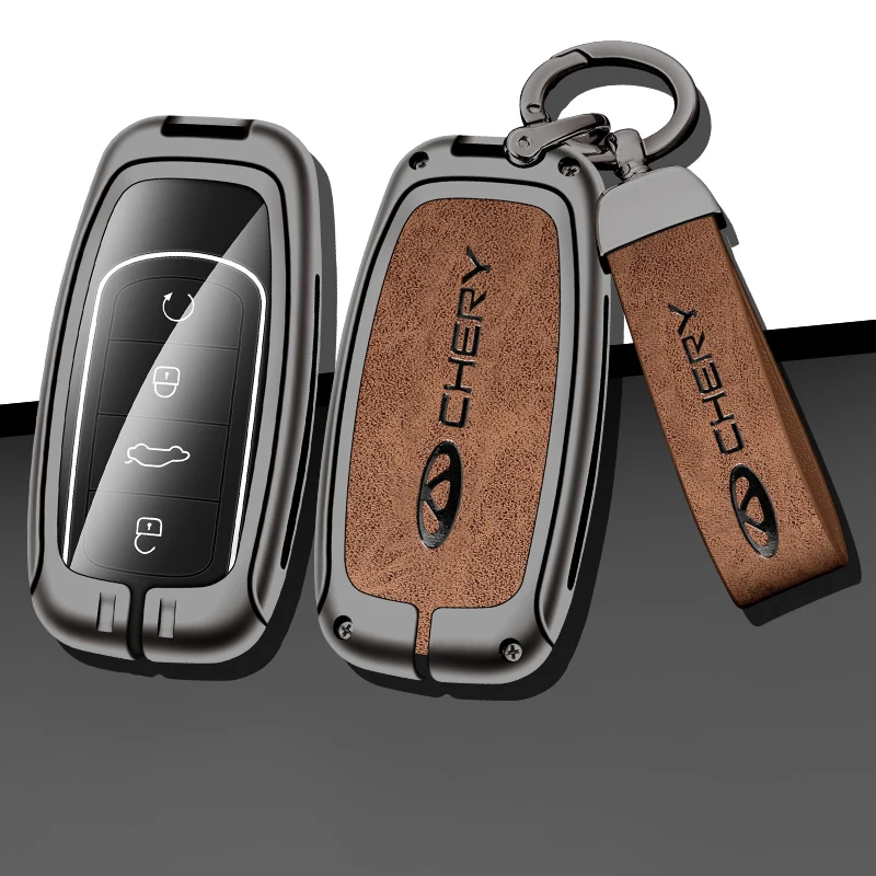 Smart Car Key Cover Case For Chery Tiggo 8 Pro 7 Arrizo 5 Tiggo 8 PLUS Auto Keyless Shell Accessories Keychain