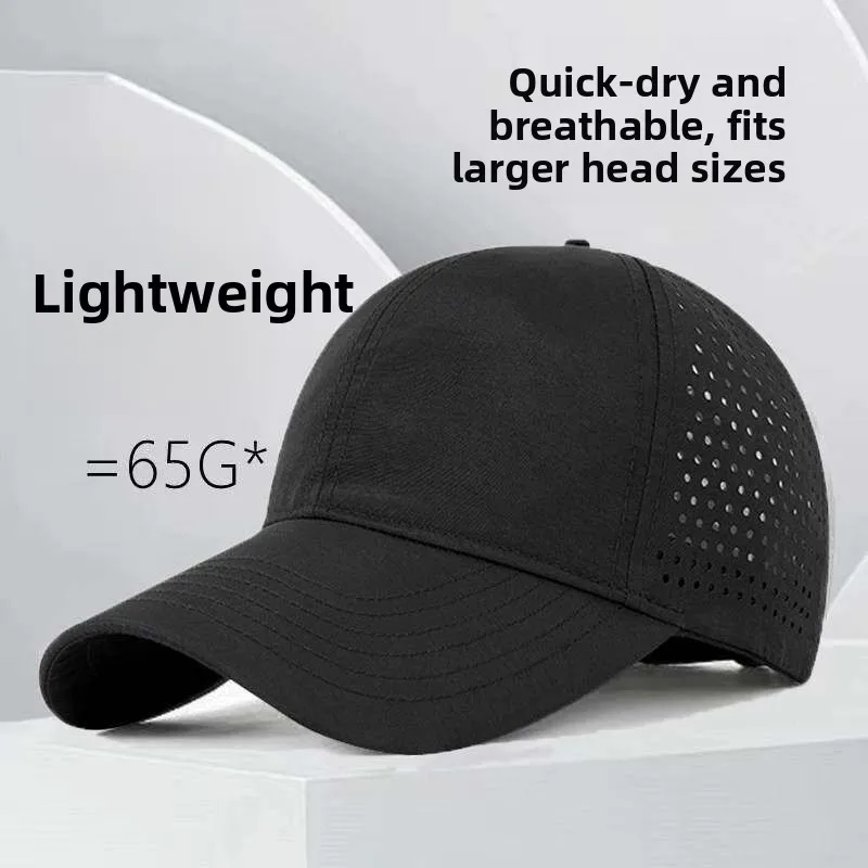 

Быстросохнущая бейсбольная кепка для мужчин, летняя тонкая дышащая кепка для защиты от солнца, спортивная кепка для активного отдыха, регулируемая, с круглой верхушкой и гибким козырьком.