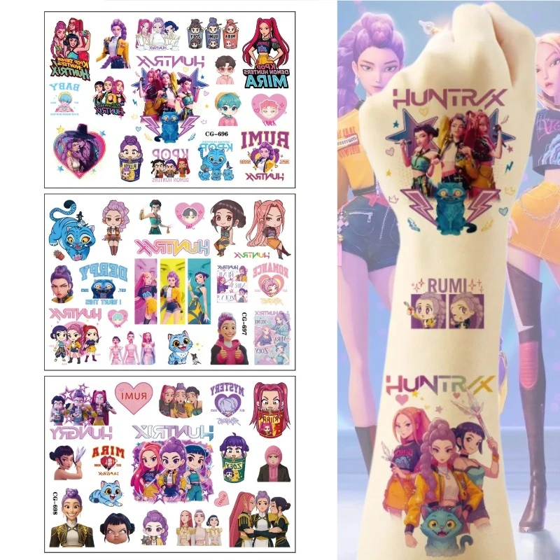 

Новые временные татуировки в стиле K-pop, наклейки для ролевых игр, аксессуары для ролевых игр, подходящие для Хэллоуина и праздничного макияжа.
