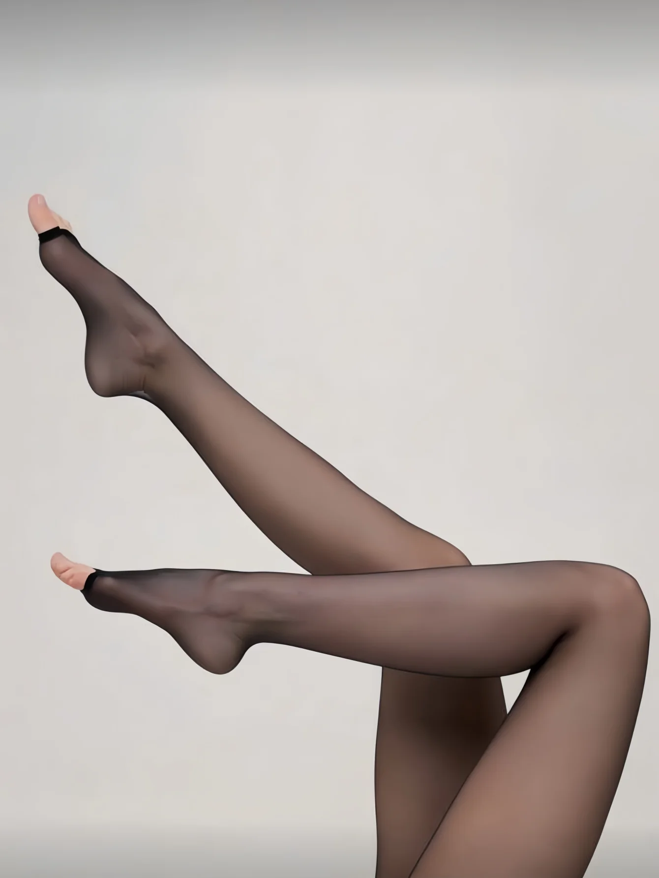 Women's Sheer Black Open Toe Tights,Ultra-Soft,Stretchy Translucent Pantyhose,Body Shaping Hosiery for Sandals,Daily Wear