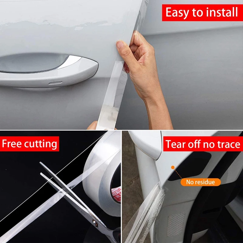 3/5/10m Car Stickers Auto Interior Protector Film Door Edge Scratchproof Stickers Car Decoration Accessories Protective Stickers